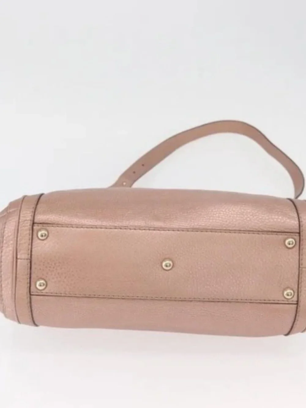 GUCCI Tote Bag Leather 2way Pink Gold 282300 Auth ka3524